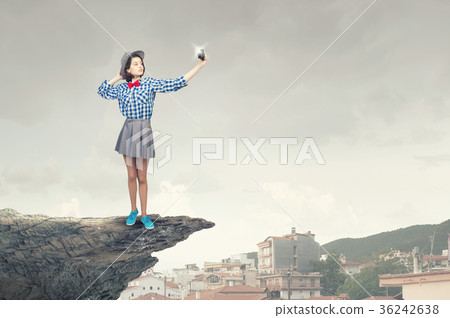 Girl with photo camera Girl with photo camera 36242638