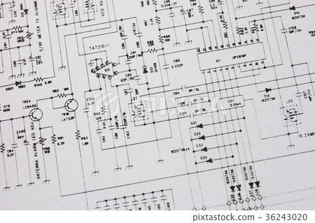 Electronics circuit schematic. 36243020