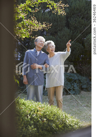 家庭，老夫妻，丈夫，妻子，武器 36246469