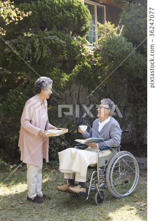 家庭，老夫妻，丈夫，妻子，輪椅 36247077