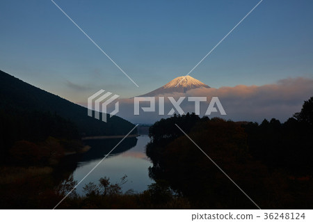 Lake Tanuki shaped Mt. Fuji 36248124