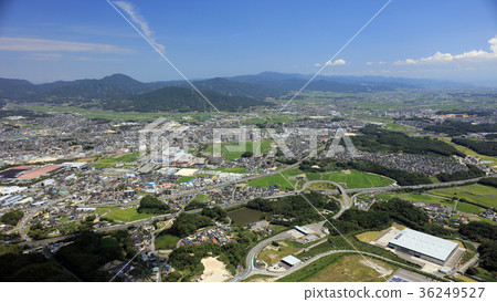 空中從福岡縣筑紫野市上面 36249527