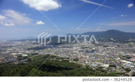 Aerial From above in Chikushino City, Fukuoka Prefecture 36249529