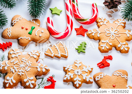 Christmas gingerbread cookies homemade 36250202