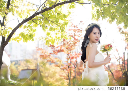 新娘,戶外,花束 新娘,戶外,花束 36253586