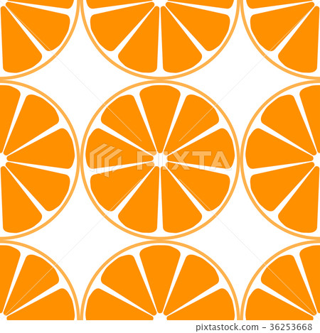 Orange Fruit Seamless Pattern - Stock Illustration [36253668] - PIXTA