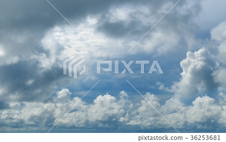 Beautiful dark clouds slowly flying in the sky. Beautiful dark clouds slowly flying in the sky. 36253681
