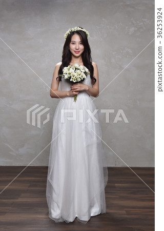新娘，花，禮服 36253924