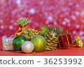 Christmas element group set on pink background 36253992