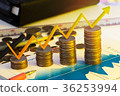Coin and graph business investment concept 36253994