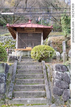 Shinshu's cultural property Iijima Machidari Seki's Jizodo Ina Highway's Gateway built around Jizozan 36254369