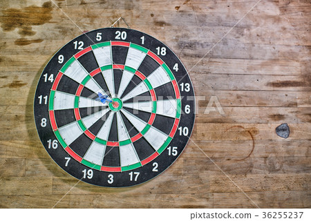 Dartboard on wood old wall Dartboard on wood old wall 36255237
