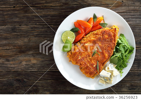 white fish steak served on white plate white fish steak served on white plate 36256923