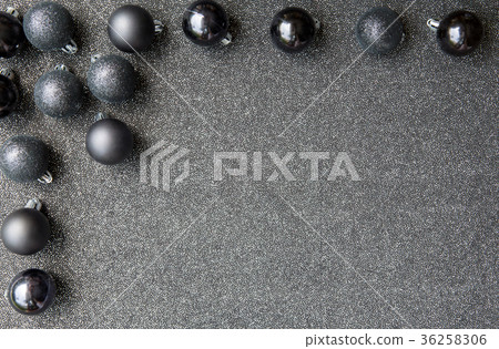 Festive black christmas background with copy space Festive black christmas background with copy space 36258306