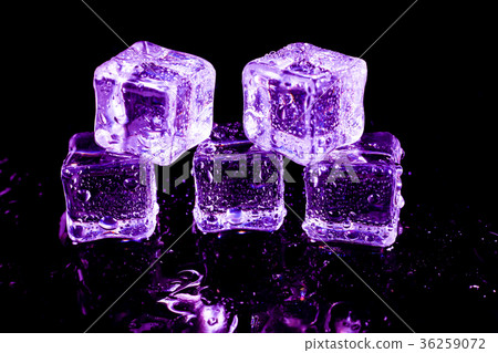 purple ice cubes