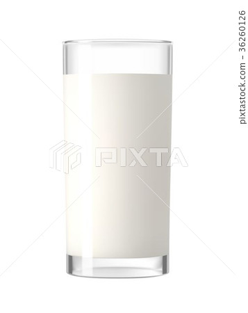 Glass of Milk isolated on white background 36260126