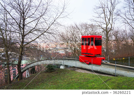 Funicular to Mrazovka in Prague, Czech Republic Funicular to Mrazovka in Prague, Czech Republic 36260221
