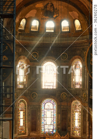 Hagia Sophia interior at Istanbul Turkey - Hagia Sophia interior at Istanbul Turkey - 36260278
