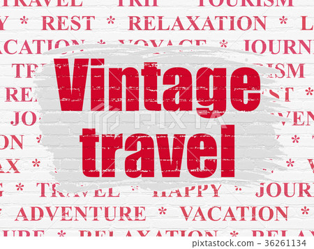 Travel concept: Vintage Travel on wall background 36261134