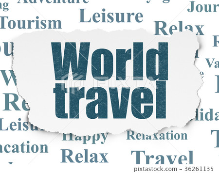 Travel concept: World Travel on Torn Paper Travel concept: World Travel on Torn Paper 36261135