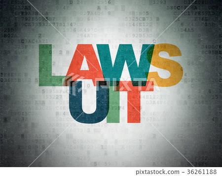 Law concept: Lawsuit on Digital Data Paper 36261188