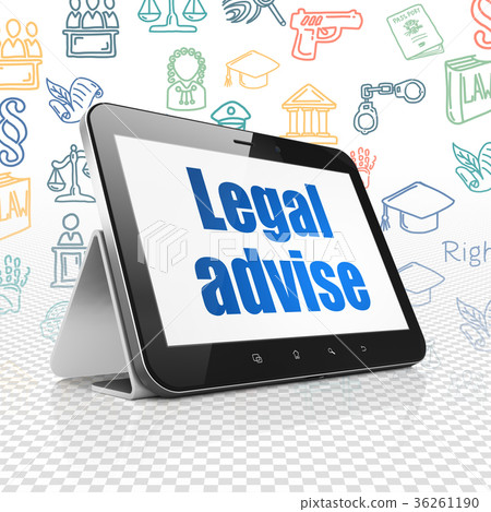 Law concept: Tablet Computer with Legal Advise on Law concept: Tablet Computer with Legal Advise on 36261190