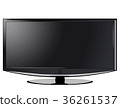 An illustration of a widescreen black TV 36261537