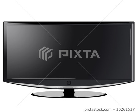 An illustration of a widescreen black TV 36261537
