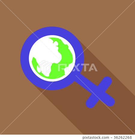 female symbol of the tape. man icon. flat design. female symbol of the tape. man icon. flat design. 36262268