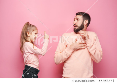 Young father with his baby daughter. The kid in 36262271