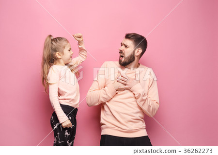 Young father with his baby daughter. The kid in Young father with his baby daughter. The kid in 36262273
