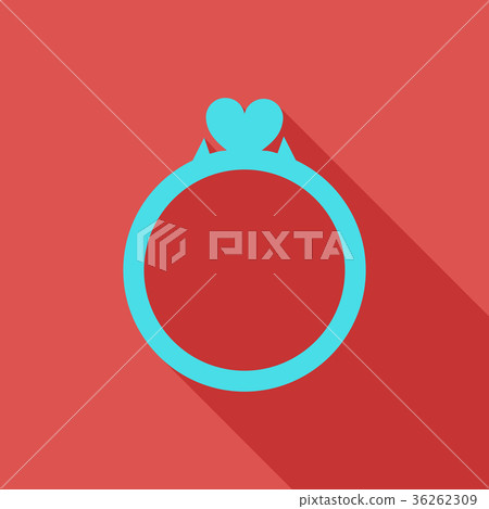 Vector wedding rings icon on white background with Vector wedding rings icon on white background with 36262309