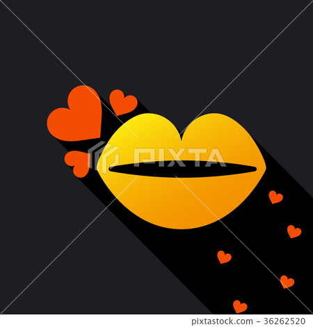 Lips with hearts Lips with hearts 36262520