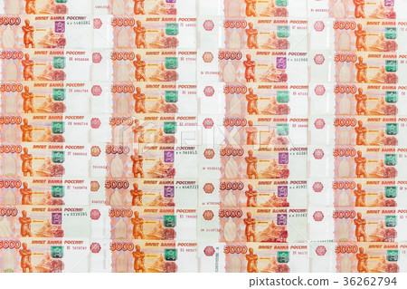 Money banknotes dignity five thousand rubles 36262794
