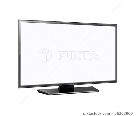 TV screen flat lcd led vector illustration - Stock Illustration ...