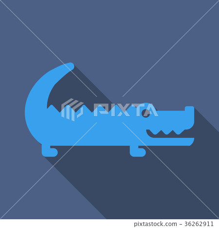 Cute cartoon crocodile in modern geometric flat Cute cartoon crocodile in modern geometric flat 36262911