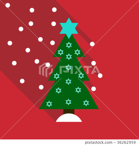vector illustration of decorated Christmas tree vector illustration of decorated Christmas tree 36262959