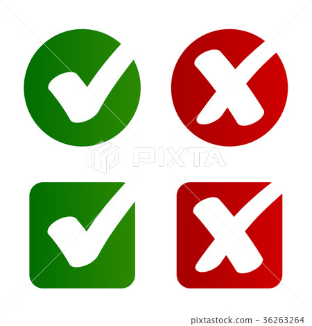 check mark approved rejected symbol vector - Stock Illustration ...