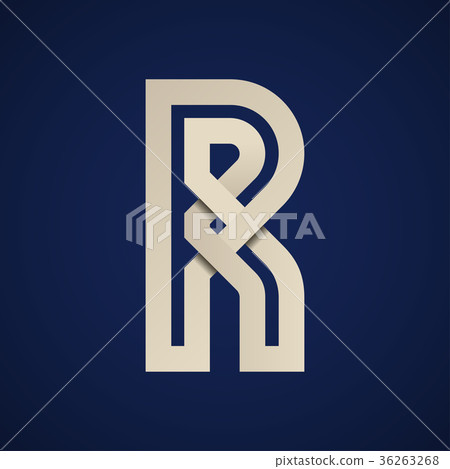 paper R simple letter symbol vector paper R simple letter symbol vector 36263268