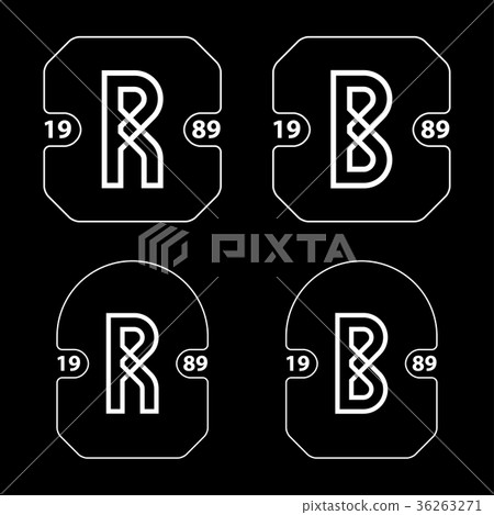 R and B simple letter badge vector R and B simple letter badge vector 36263271