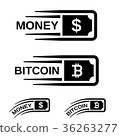 fast money bitcoin motion line banknote vector 36263277