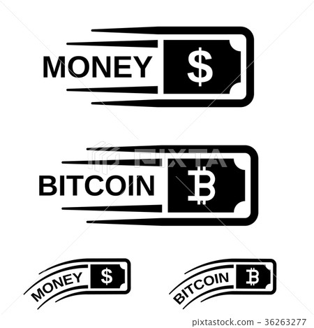 fast money bitcoin motion line banknote vector 36263277