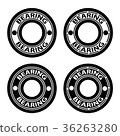 radial ball bearing black symbol vector 36263280