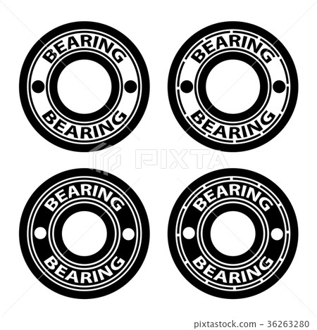 radial ball bearing black symbol vector radial ball bearing black symbol vector 36263280