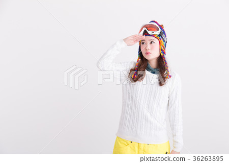 冬季運動/女性（白背） 36263895