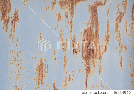 Corroded white metal background. Rusted 36264940