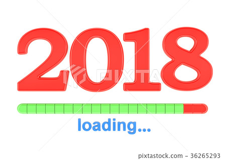 Happy New Year 2018, loading concept 36265293