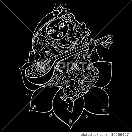Hindu Goddess Saraswati. Hindu Goddess Saraswati. 36266437