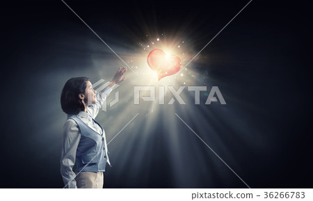 Bright red heart love Bright red heart love 36266783