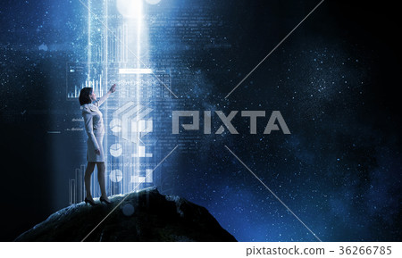 Woman in bright light 36266785